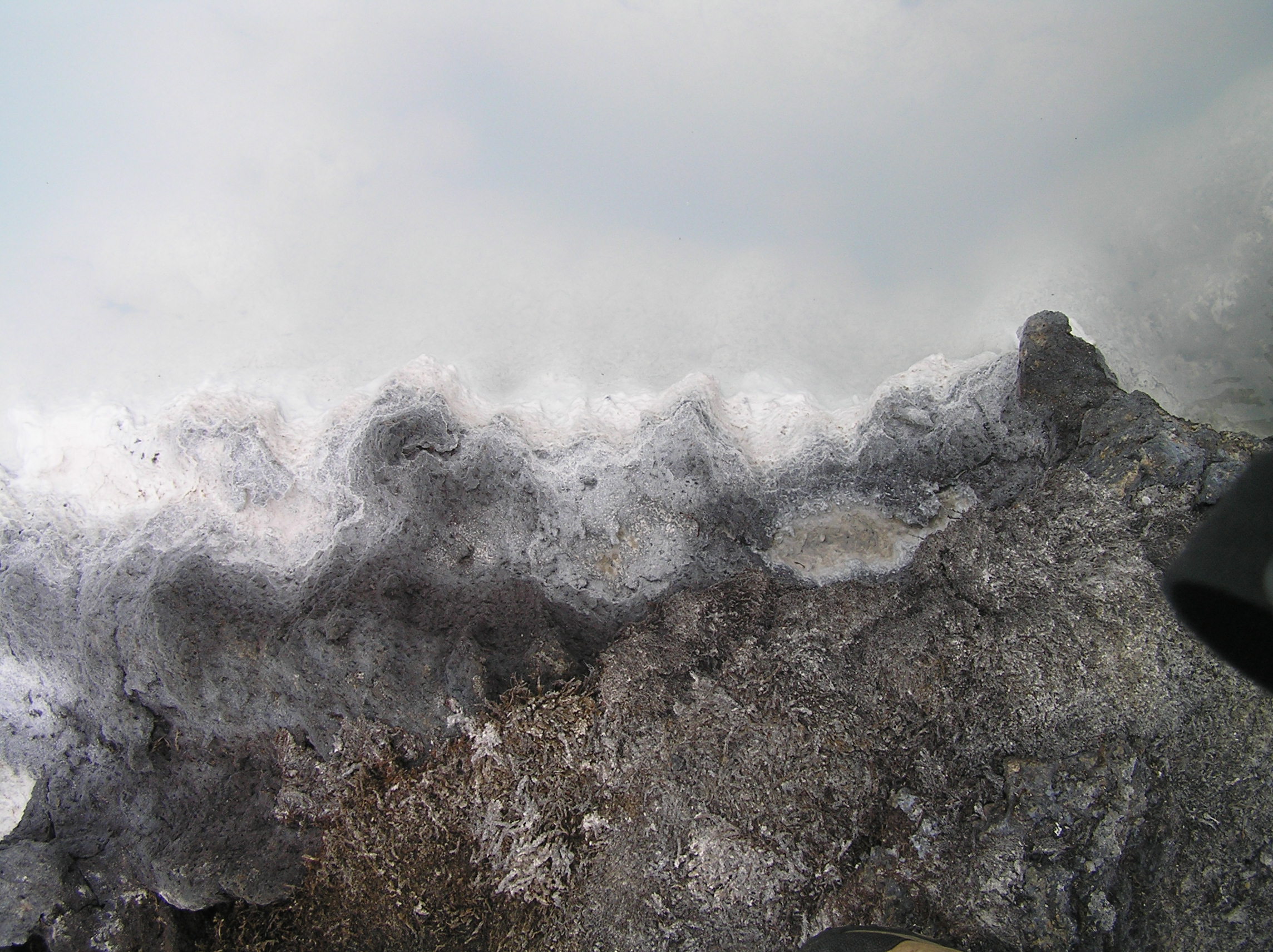 Mineral deposits on the edge of the Blue Lagoon in Iceland (yes, Iceland!)